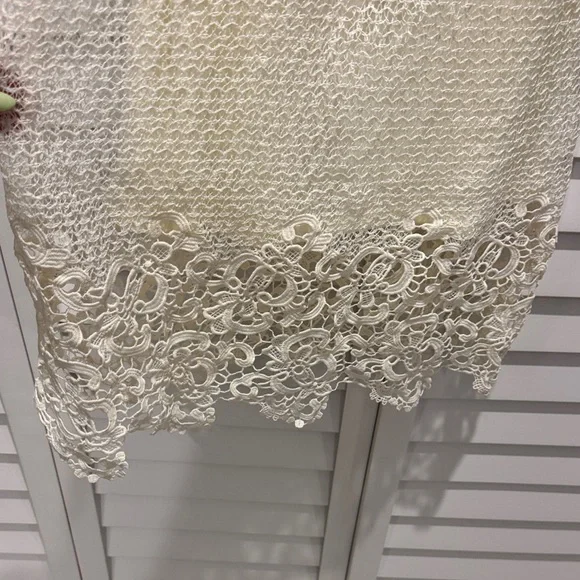 Flying Tomato NWT lined Cream Lace Midi Dress - Picture 3 of 8